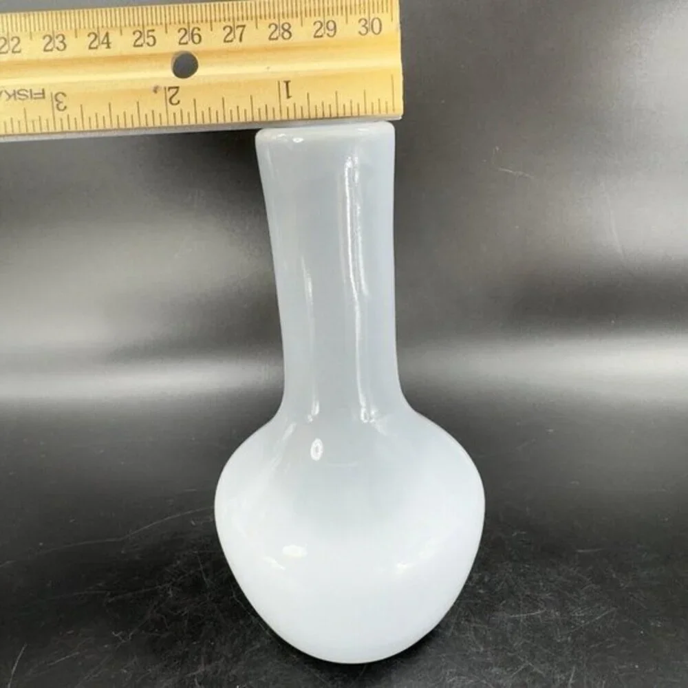 Haeger Pottery Bud Vase Pale Blue‎ Glaze Bottle Shaped Round Bottom Vase Ceramic